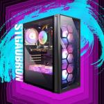 STGAubron Gaming PC Desktop, GeForce RTX 2060 6G GDDR6, Intel Core i7 up to 3.9 GHz, 16G RAM, 512G SSD, WiFi, BT 5.0, RGB Fan x6, RGB BT Sound Bar, Windows 10 Home