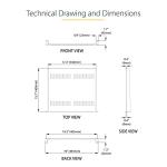 StarTech.com 1U Server Rack Shelf - Universal Vented Rack Mount Cantilever Tray for 19" Network Equipment Rack & Cabinet - Heavy Duty Steel - Weight Capacity 44lb/20kg - 16" Deep Shelf (CABSHELF116V)