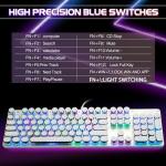 Retro Round Keycap RGB Mechanical Gaming Keyboard