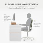 Anji Mountain Monitor Stand - Desktop Organizer & Laptop Riser, Ergonomic Monitor Riser, Space-Saving Monitor Stand for Desk, Durable Construction, Easy Assembly, Ideal for Home & Office,Natural