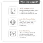 Anji Mountain Monitor Stand - Desktop Organizer & Laptop Riser, Ergonomic Monitor Riser, Space-Saving Monitor Stand for Desk, Durable Construction, Easy Assembly, Ideal for Home & Office,Natural