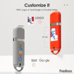 Possibox Custom Promotional USB Flash Drive 2GB Printed with Your Logo - as Campaign Gift Bulk - 50 Pack