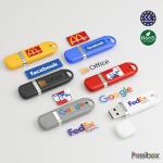 Possibox Custom Promotional USB Flash Drive 2GB Printed with Your Logo - as Campaign Gift Bulk - 50 Pack