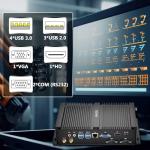 KINGDEL Fanless Mini PC, Core i7, 16GB RAM