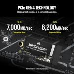 CORSAIR MP600 2TB Gen4 NVMe SSD - 7,000MB/sec