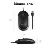 Slim & Compact Silent Wired Mouse for Mac/PC