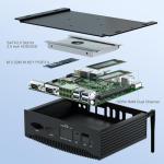 WEIDIAN Fanless Mini PC i7, 16GB, 512GB SSD