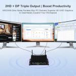 WEIDIAN Fanless Mini PC i7, 16GB, 512GB SSD