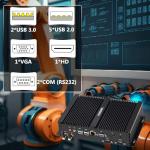 KINGDEL Fanless i7 12th Gen Desktop PC