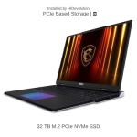 HIDevolution [2025] MSI Titan 18 HX AI A2XWIG 18" UHD+ 120Hz Mini LED, 2.1 GHz Ultra 9-285HX, RTX 5080, 128 GB DDR5 RAM, 32 TB PCIe SSD, Windows 11 Pro