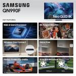 Samsung 85-Inch Class Neo QLED QN990F 8K Mini LED Smart TV (2025 Model) NQ8 AI Gen3 Processor, 8K AI Upscaling Pro, Wireless One Connect, Glare Free, Samsung Vision AI, Alexa Built-in