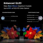 TCL 115-Inch QM7K QLED 4K Smart QD-Mini LED TV with Google TV (115QM7K, 2025 Model) Dolby Vision IQ, Dolby Atmos, HDR, Game Accelerator up to 288Hz, Voice Remote, Compatible with Alexa