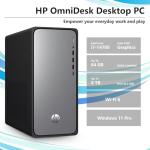 HP 2025 Omnidesk (Envy Next Brand) M02 AI Copilot Business Tower Desktop, Core i7-14700, 32GB DDR5, 2TB SSD, Wired KB & Mouse, Wi-Fi 6, Bluetooth, W11P, Bundle with ADATA 512GB External SSD