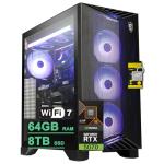 msi Aegis ZS2 Gaming Desktop AMD 12-core Zen 5 Ryzen 9 9900X (>i9-14900HX) 64GB DDR5 8TB SSD GeForce RTX 5070 DLSS 4 360mm Liquid Cooler 750W 80+ Gold PSU Support HDD Win11 ICP Hub