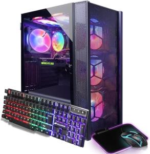 STGAubron Gaming PC Computer Desktop, GeForce RTX 3060 12G, Intel Core i7 up to 3.9G, 32G RAM, 1T SSD, WiFi 6, BT 5.0, RGB Fan x6, Windows 11 Home