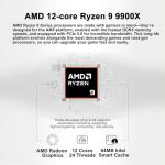 msi Aegis ZS2 Gaming Desktop AMD 12-core Zen 5 Ryzen 9 9900X (>i9-14900HX) 64GB DDR5 8TB SSD GeForce RTX 5070 DLSS 4 360mm Liquid Cooler 750W 80+ Gold PSU Support HDD Win11 ICP Hub