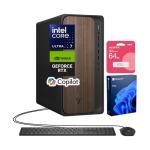 HP OmniDesk M03 Business Desktop PC, Intel Core Ultra 7 265, RTX 5060, 64GB DDR5 RAM, 2TB SSD, 4-Monitor Support 4K, Wired KB & Mouse, Wi-Fi 6, Win11 Pro, Black, 64GB Flash Drive Bundle