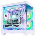 HELLOLAND Gaming PC | AMD Ryzen 7 7800X3D & RTX 5060 8GB | 32GB DDR5 RAM | 1TB SSD | PSU 650W | WiFi & BT | 240mm Liquid Cooler & 7 RGB Fans| Windows 11 | White Desktop Computer