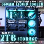 The Horizon RGB I9 RTX Gaming PC || Core I9 CPU || 32GB RAM || 2TB Storage || RTX 5070 OC || 360MM AIO || 1.2GB/s WiFi, 2.4GB/s Ethernet, VR and Gaming Ready || Windows 11 Pro