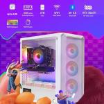 STGAubron Gaming PC Desktop Computer, Intel Core i7-6700 up to 4.0GHz, GeForce RTX 3060 Ti 8G, 32GB DDR4, 2TB SSD, WiFi 6, BT 5.0, RGB Fan x 4, Windows 11 Home