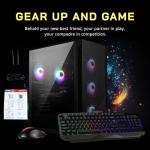 msi Codex R2 AI Gaming Desktop, Intel Ultra 7 265, NVIDIA RTX 5060 8GB GDDR7, 64GB DDR5, 4TB Storage (4TB SSD+1TB Docking Station), RGB Air Cooling, Wi-Fi 6E, Keyboard & Mouse, Windows 11 Pro, Black
