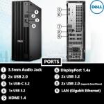 Dell Pro Slim Desktop Computer Next-Gen OptiPlex, Intel Core i7-14700(20-Cores/28-Threads), 16GB DDR5 RAM, 1TB Storage(512GB PCIe SSD & 500GB External Drive), USB-C, Wi-Fi, HDMI, DP, Windows 11 Pro