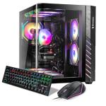 Evounic High-FPS ARGB Gaming PC – i7-10700KF 5.1GHz, GTX1080 Ti 11GB DDR5X, 16GB DDR4 RAM, 1TB SSD, WiFi6 BT5.4, Windows 11 Pro, ARGB Fans x9