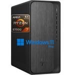 HP OmniDesk M02 Business AI PC Desktop, AMD Ryzen 7-8700G (Up to 5.1GHz), 32GB DDR5 RAM, 2TB SSD, Radeon 780M Graphics, USB-C, Wi-Fi 6, HDMI+DP Dual Display Support, Wireless KB&M, Windows 11