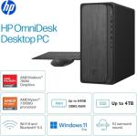 HP OmniDesk M02 Business Next Gen AI PC Desktop, AMD Ryzen 7-8700G Processor (8 Cores, Up to 5.1GHz), 16GB DDR5 RAM, 512GB SSD, USB-C, Wi-Fi 6, HDMI+DP Dual Monitor Support, Windows 11