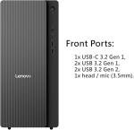 Lenovo IdeaCentre Secure & Productive Business Tower Desktop, Intel 10-Core Ultra 5 225, 32GB DDR5 RAM, 1.5TB Storage（1TB SSD & 500GB HDD, HDMI + VGA, Wi-Fi 6E, RJ-45, USB-C, Windows 11