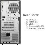 Lenovo IdeaCentre Secure & Productive Business Tower Desktop, Intel 10-Core Ultra 5 225, 32GB DDR5 RAM, 1.5TB Storage（1TB SSD & 500GB HDD, HDMI + VGA, Wi-Fi 6E, RJ-45, USB-C, Windows 11