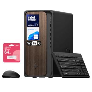 HP 2025 OmniDesk M03 Business Next Gen AI PC Desktop, Intel Core Ultra 7 265, 64GB DDR5 RAM, 1TB SSD, USB-C, Wi-Fi 6, Wired KB & Mouse, Windows 11 Home, Bundle with Adata UC310 64GB USB Flash Drive