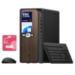 HP 2025 OmniDesk M03 Business Next Gen AI PC Desktop, Intel Core Ultra 7 265, 64GB DDR5 RAM, 1TB SSD, USB-C, Wi-Fi 6, Wired KB & Mouse, Windows 11 Home, Bundle with Adata UC310 64GB USB Flash Drive