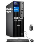 Dell Pro Slim AI PC (Next Gen OptiPlex 7000 SFF), Intel 14-Core Ultra 5 235 vPro (> i7-13700T), 32GB DDR5 RAM, 1TB SSD, QCS1250 Business Desktop, DisplayPort, Wi-Fi, HDMI, Ethernet, Win 11 Pro