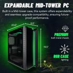 Mantis V2 - RTX 5080, 24-Core Ultra 9 285K, 96GB DDR5 RAM, 4TB Gen4 SSD, 360mm Liquid Cooled Gaming Desktop PC w/Windows 11 Pro, 3-Year Warranty, RGB Keyboard+Mouse, Internal Wi-Fi 6E, 3X DP & HDMI
