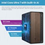 HP 2025 OmniDesk M03 Business Next Gen AI PC Desktop, Intel Core Ultra 7 265, 64GB DDR5 RAM, 1TB SSD, USB-C, Wi-Fi 6, Wired KB & Mouse, Windows 11 Home, Bundle with Adata UC310 64GB USB Flash Drive