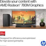 HP OmniDesk M02 Business AI PC Desktop, AMD Ryzen 7-8700G (Up to 5.1GHz), 32GB DDR5 RAM, 2TB SSD, Radeon 780M Graphics, USB-C, Wi-Fi 6, HDMI+DP Dual Display Support, Wireless KB&M, Windows 11