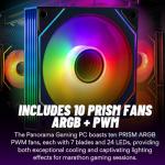 Panorama XL RTX 5080, AMD Ryzen 9 9900X, 96GB DDR5 RAM, 4TB NVMe Gen4 SSD, HDMI, WaterCooled, RJ45, Windows 11 Pro, 3 Year Warranty, RGB Keyboard+Mouse, WiFi 7+BT, HDMI, Prebuilt Gaming Desktop PC