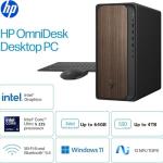 HP OmniDesk M03 Business Next Gen AI PC Desktop, Intel Core Ultra 5-225 Processor (10 Cores, Up to 4.9GHz), 32GB DDR5 RAM, 1TB SSD + 1TB HDD, USB-C, Wi-Fi 6, HDMI+DP Dual Monitor Support, Win 11