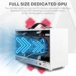 LAN Gamer RTX 5070 12GB, 24-Core Intel Ultra 9 285K, 32GB DDR5 RAM, 2TB Gen4 NVMe SSD, 8.1L Mini ITX SFF Desktop w/Windows 11 Pro, 3-Year Warranty, RGB Keyboard+Mouse, Internal Wi-Fi 6E (White)