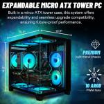 Panorama RTX 5080, Ryzen 7 9800X3D, 64GB DDR5 RAM, 2TB NVMe Gen4 SSD, Windows 11 Pro, 3 Year Warranty, RGB Keyboard + Mouse, WiFi 6E + BT, RJ45, HDMI, Prebuilt Gaming Tower Desktop PC for Gamers