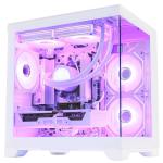 HOENGAGER Gaming PC, AMD Ryzen 5 9600X 6-Core, Radeon RX 9060XT 16G,32GB DDR5 6000 RAM,1TB NVMe SSD, 650W PSU, WiFi& BT, Liquid Cooler, RGB Fans,Win 11,Prebuilt Gaming Desktop-White