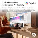 HP Omnidesk Envy Next Brand Business Desktop PC with Copilot & AI-Ready Performance, Ultra 5 225, 64GB DDR5 RAM, 1TB SSD, Wired KB & M, Wi-Fi 6, W11H, Black, Bundle with ADATA 512GB External SSD