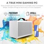 LAN Gamer RTX 5070 12GB, 24-Core Intel Ultra 9 285K, 32GB DDR5 RAM, 2TB Gen4 NVMe SSD, 8.1L Mini ITX SFF Desktop w/Windows 11 Pro, 3-Year Warranty, RGB Keyboard+Mouse, Internal Wi-Fi 6E (White)