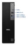 Dell Pro Slim QCS1250 SFF Desktop (Replaces OptiPlex SFF), Intel Ultra 9-285K, 64GB DDR5, 2TB NVMe SSD, WiFi 6E, BT, USB-C, HDMI/DP, Windows 11 Pro, Small Form Factor Business PC – Black