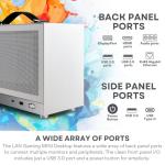 LAN Gamer RTX 5070 12GB, 24-Core Intel Ultra 9 285K, 32GB DDR5 RAM, 2TB Gen4 NVMe SSD, 8.1L Mini ITX SFF Desktop w/Windows 11 Pro, 3-Year Warranty, RGB Keyboard+Mouse, Internal Wi-Fi 6E (White)