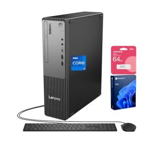Lenovo ThinkCentre Small Form Factor Business Desktop, 13th Gen Intel Core i7-13620H, 64GB DDR5, 2TB SSD, HDMI, VGA, Wi-Fi, Wired KB & Mouse, Windows 11 Pro, Bundle with Adata 64GB USB Flash Drive