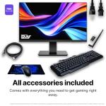 SAAV X10 2026 Gaming PC Tower Computer, AMD Ryzen 5 5500 4.2GHz, GeForce RTX 3050 6GB GDDR6, 22 in Monitor, 32GB DDR4, 1TB NVMe SSD, WiFi 6, Windows 11, RGB Prebuilt Desktop Bundle