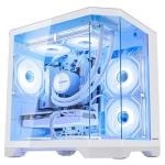HOENGAGER Openview Gaming PC AMD Ryzen 7 9700X 8-Core 3.8GHz, 32GB DDR5 RAM, 2TB (1TB PCIe + 1TB SATA) SSD, WiFi & Bluetooth, 850W PSU,Liquid Cooler,Windows 11-RGB Prebuilt Computer-White