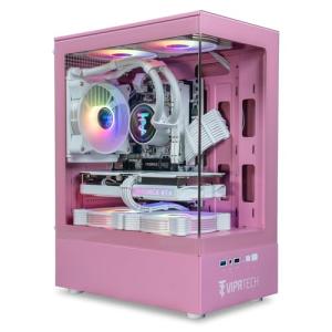 ViprTech Stryker 3.0 Gaming PC - AMD Ryzen 7 (4.1GHz Liquid Cooled), RTX 3060 12GB, 16GB DDR4 3200, 1TB SSD, WiFi BT, Win 11 Pro, RGB, Gaming Desktop Computer Prebuilt, Pink
